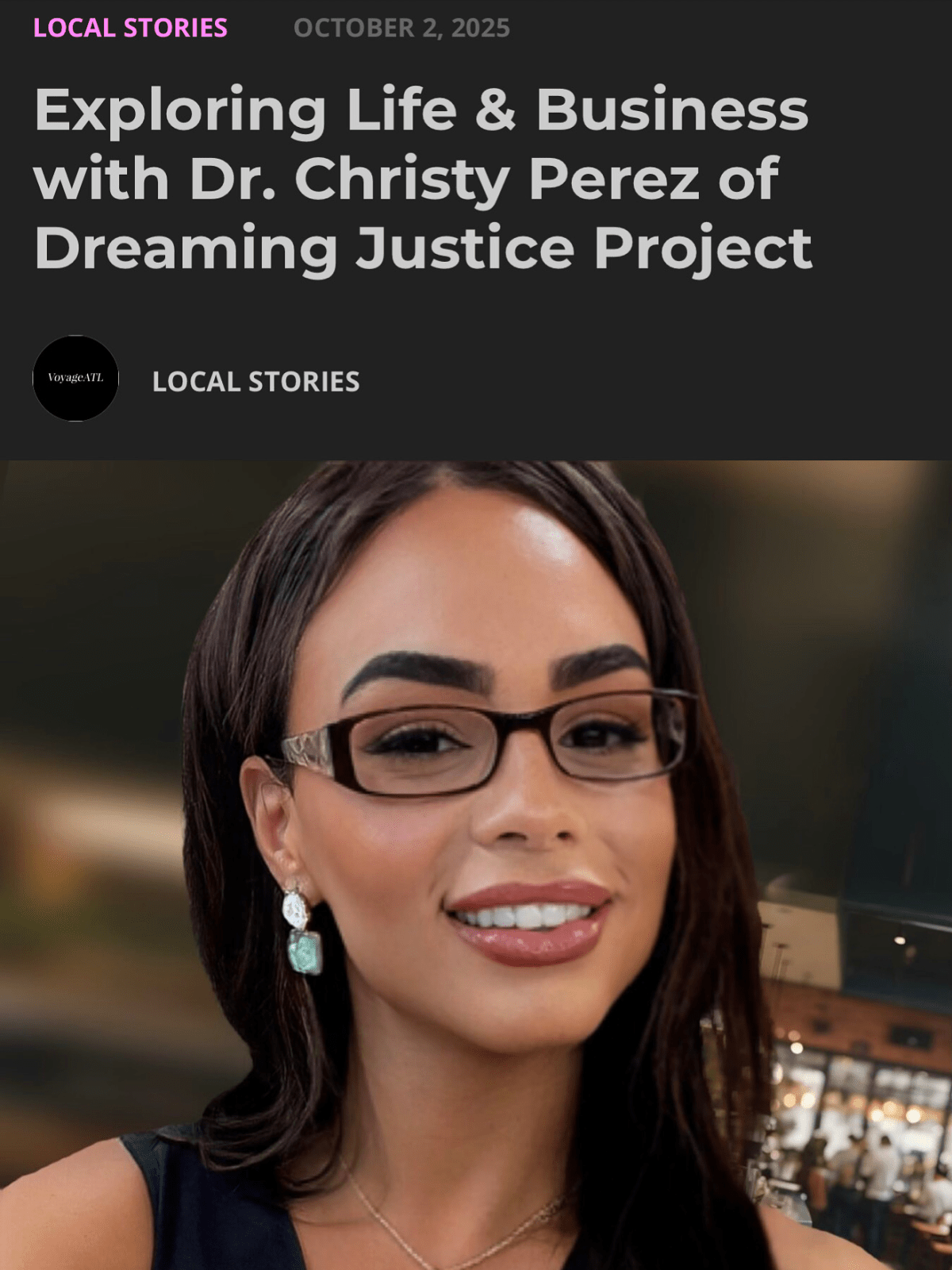 Dr. Christy Perez, founder and managing executive director of Dreaming Justice Project